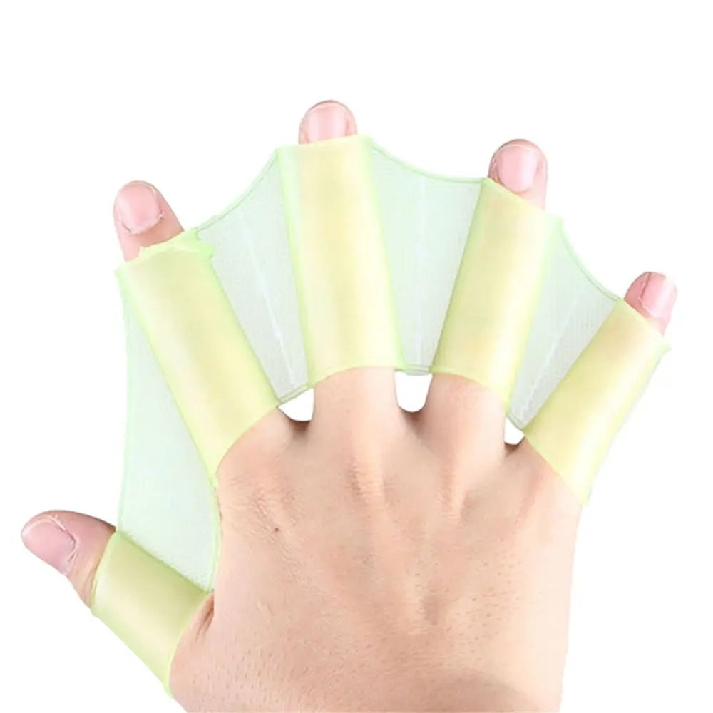 Silicone Frog Webbed Swimming Gloves – Hand Fins S/M/L Swim Training Gloves Axl Green S