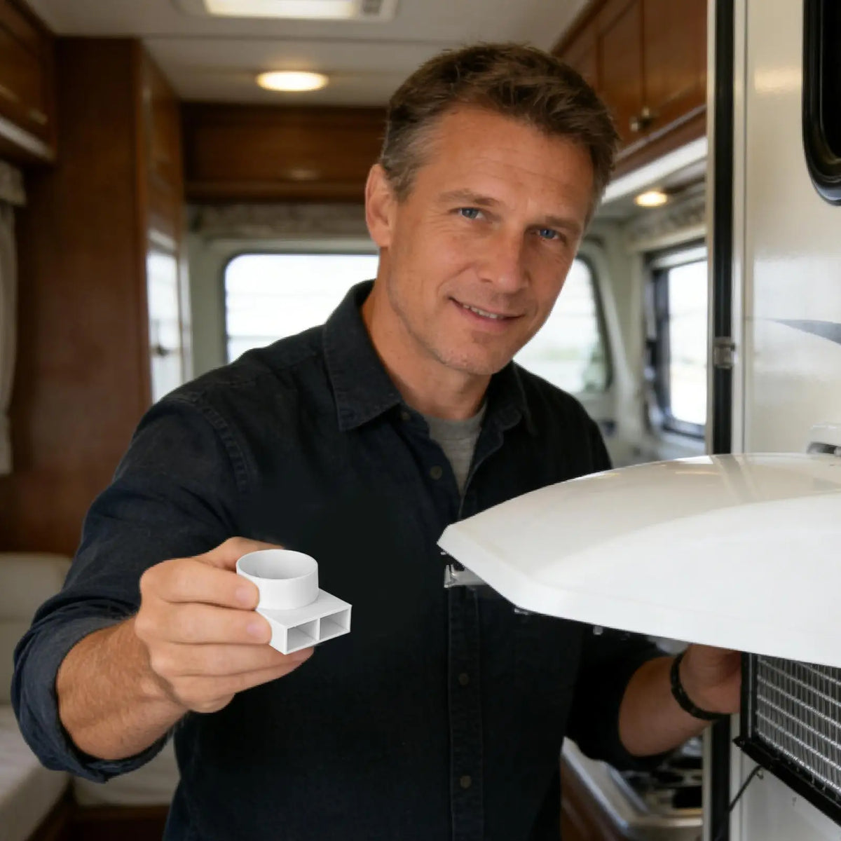 RV Heater Vent Deflector – Furnace Airflow Redirector for Camper RV Vent Deflector Axl