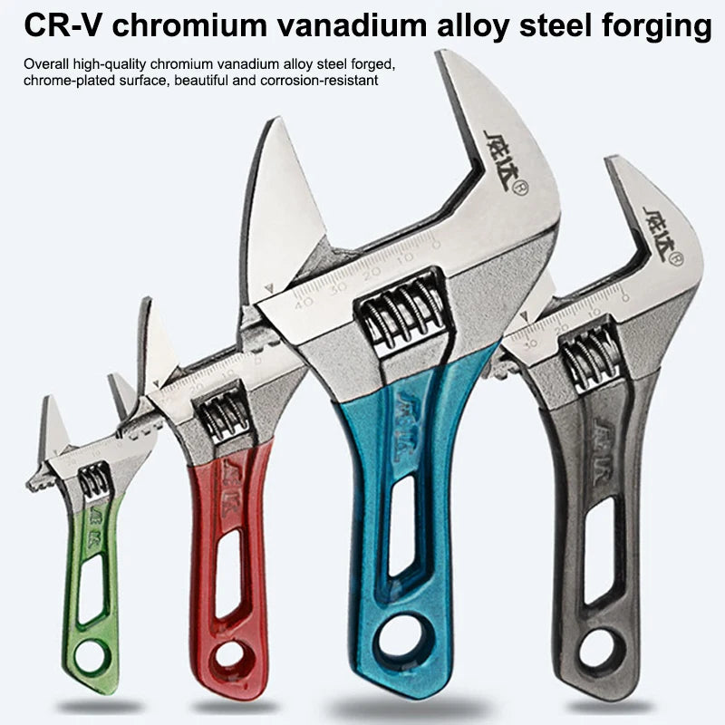 Adjustable Wrench 4/5/6/8 Inch Short Handle Mini Spanner Adjustable Wrench Axl