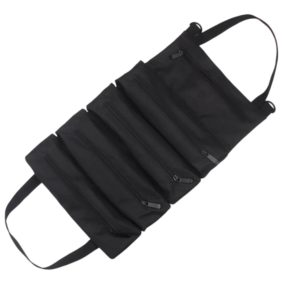 600D Oxford Roll-Up Tool Bag – 5-Pocket Portable Organizer Roll-Up Tool Bag Axl Black China Mainland