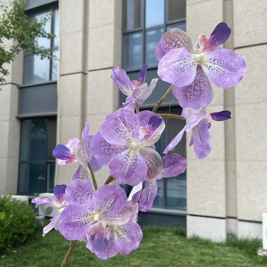 9-Head Vanda Orchid Artificial Silk Flowers – Wedding & Decor Artificial Silk Flowers Axl light purple