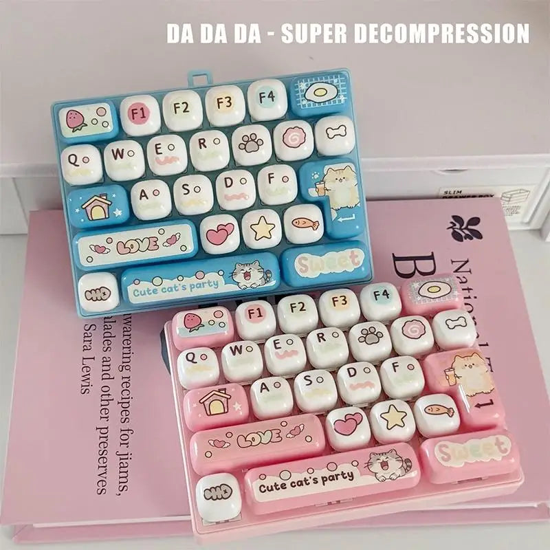 Mini 26-Key Mechanical Fidget Keyboard Toy – Cute Desk Gift Fidget Keyboard Toy Axl