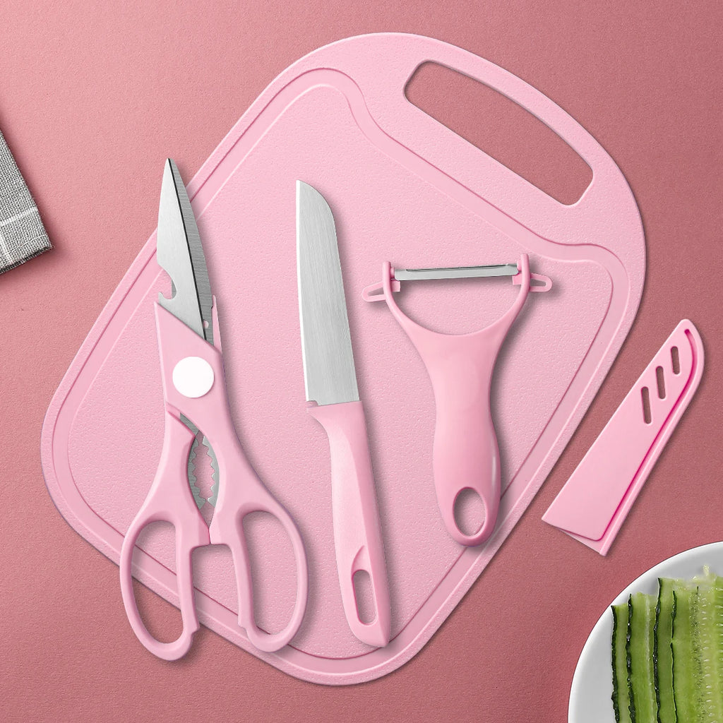 4-Piece Kitchen Tool Set – Knife, Scissors, Peeler & Board Kitchen Tool Set Axl