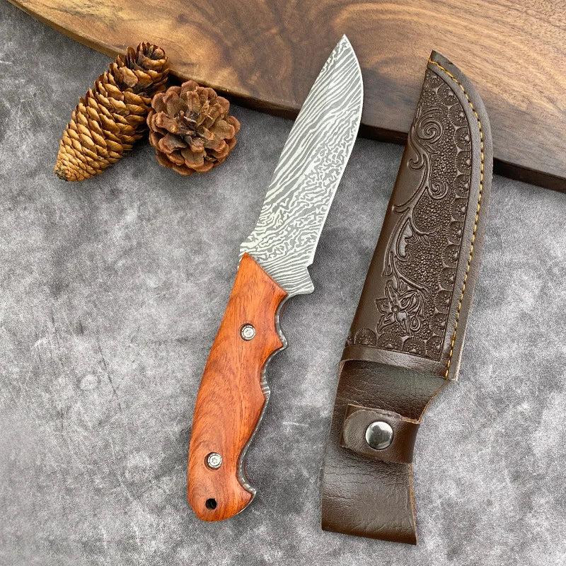 Hand Forged Butcher Knife with Sheath – 10.5" Stainless Steel Butcher Knife Axl c