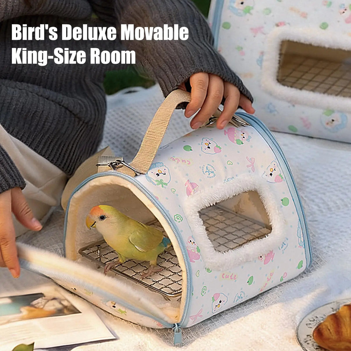 Portable Bird Travel Carrier – Insulated Parrot Bag Bird Travel Carrier Axl