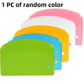 Dough Cutter & Bowl Scraper – Flexible Plastic Pastry Tool Dough Cutter Scraper Axl Random colors