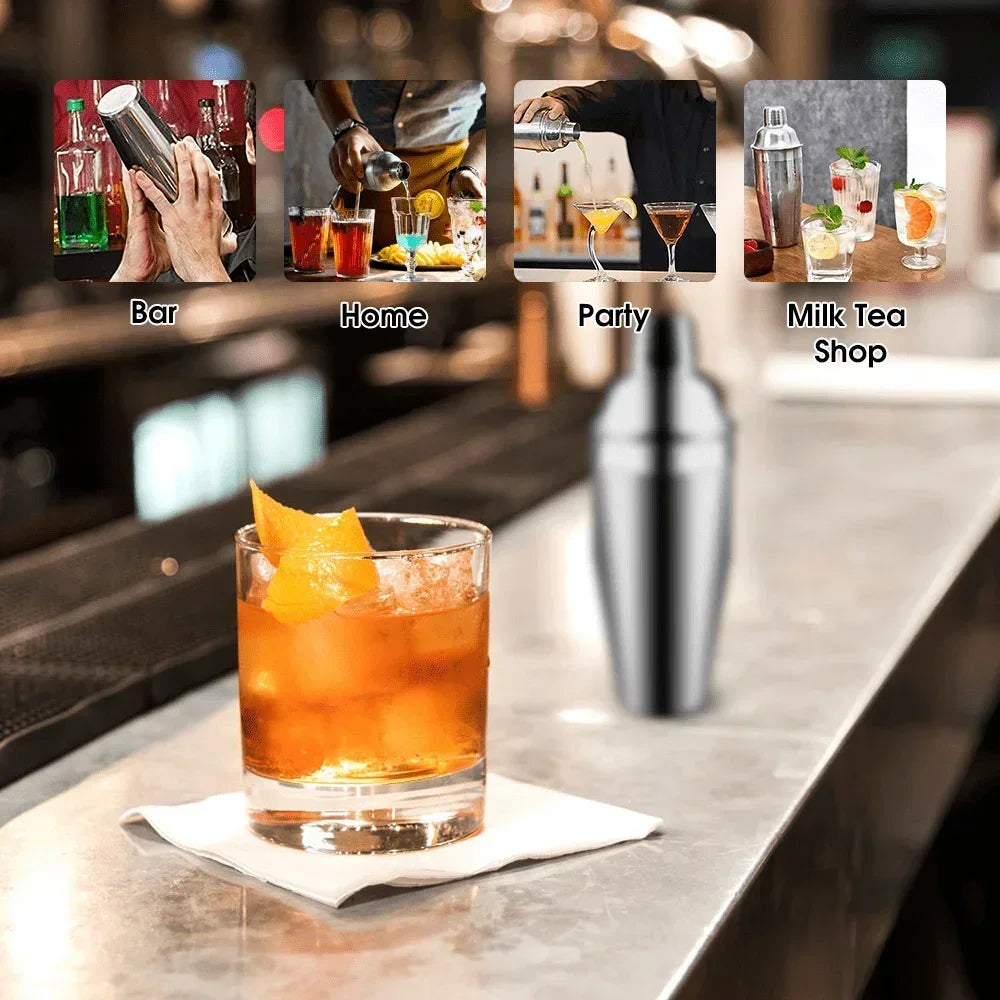 304 Stainless Steel Cocktail Shaker – 25oz Boston Bar Shaker Cocktail Shaker Axl