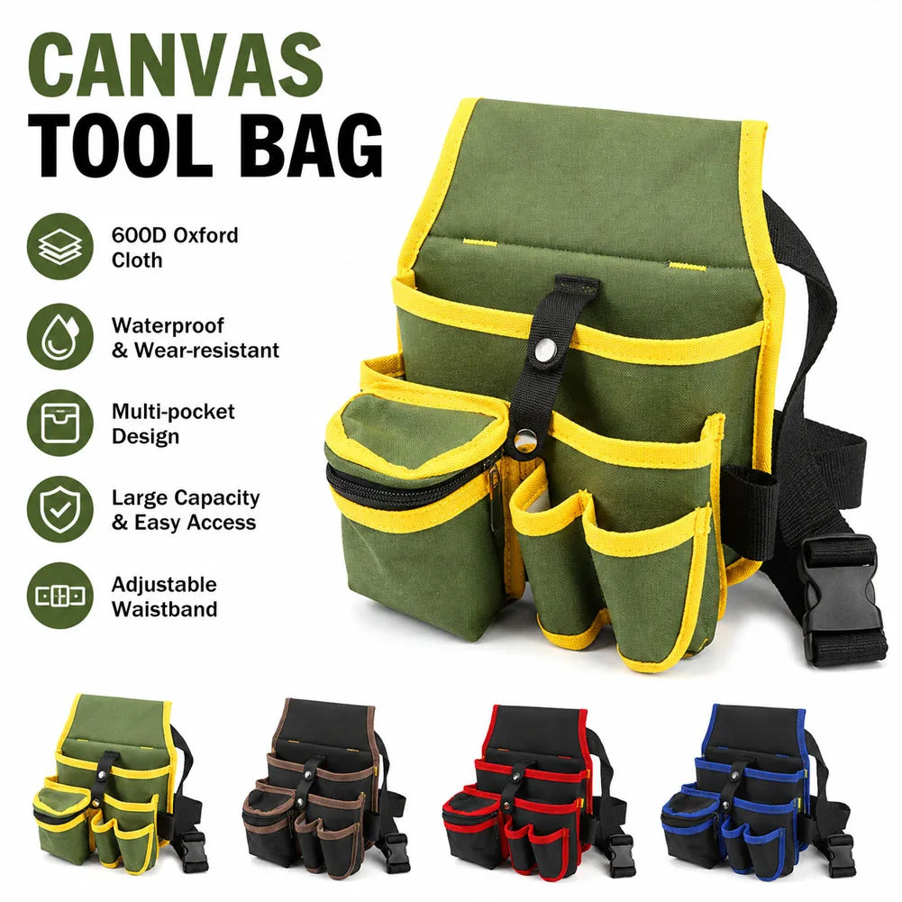 Electrician Tool Belt Bag – Oxford Cloth Waist Pouch Organizer Tool Belt Bag Axl