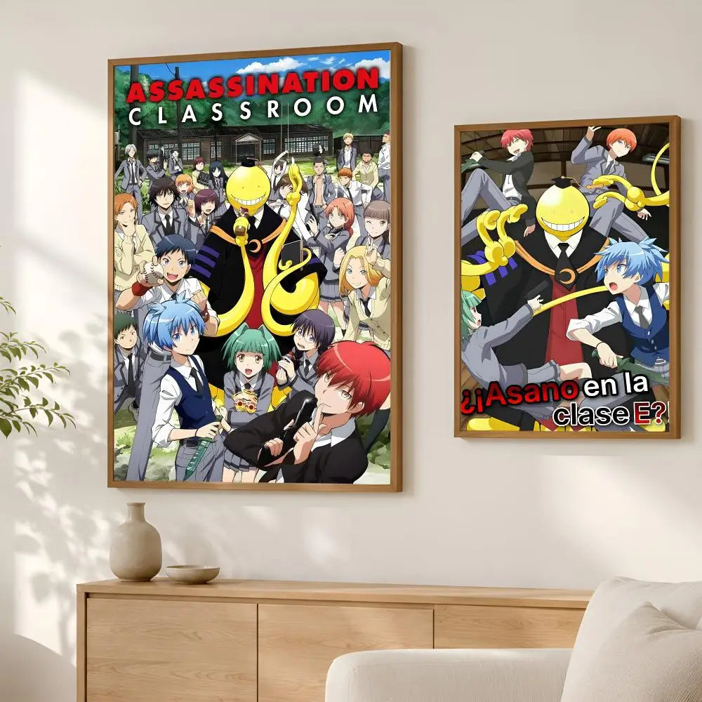 Assassination Classroom Self-Stick HD Wall Art Poster | Waterproof Anime Wall Poster Axl