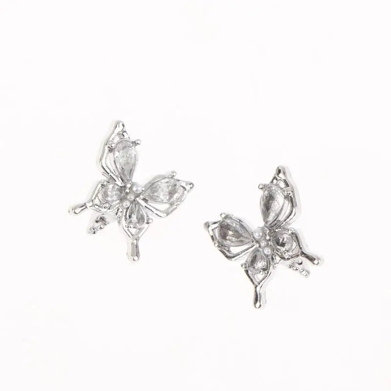 Rhinestone Clip-On Earbud Charms – 2Pcs DIY Earphone Decor Earphone Charms Axl ONESIZE