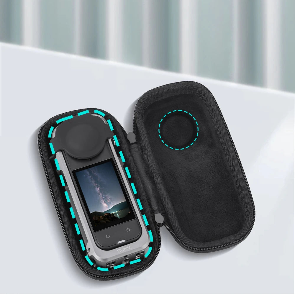 Insta360 X5 Carrying Case – Waterproof PU Storage Bag Camera Carrying Case Axl