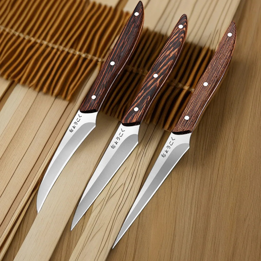 3-Piece Food Carving Knife Set | Sharp Stainless Steel Chef Kit Food Carving Knife Set Axl Knife tool 3-pcs set China Mainland
