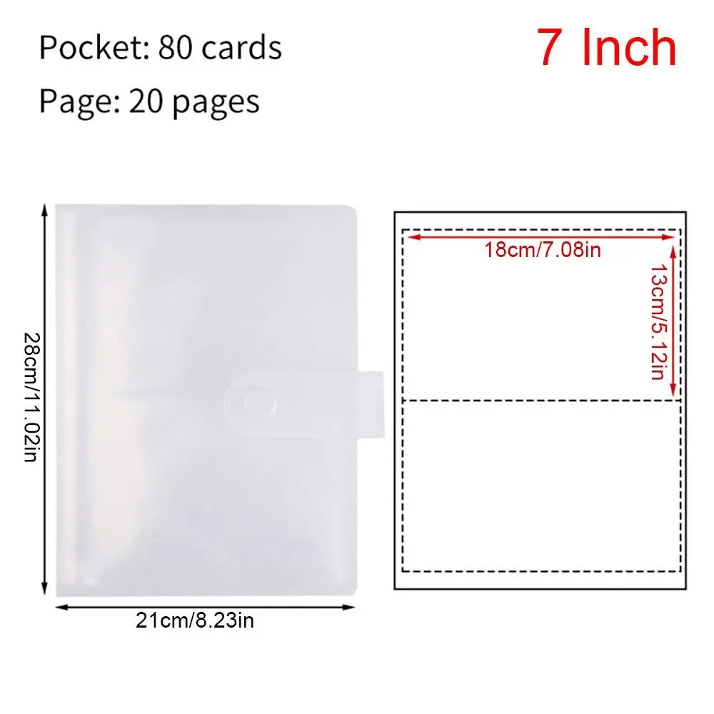 Photo Card Album 80/160 Slots – PVC Photocard Holder 3–7 Inch Photo Card Album Axl 7 Inch-80 Cards