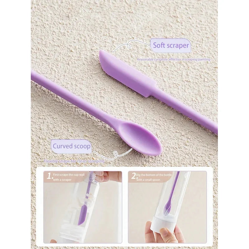 3-Piece Silicone Makeup Scraper Set – Foundation & Lotion Jar Makeup Scraper Set Axl