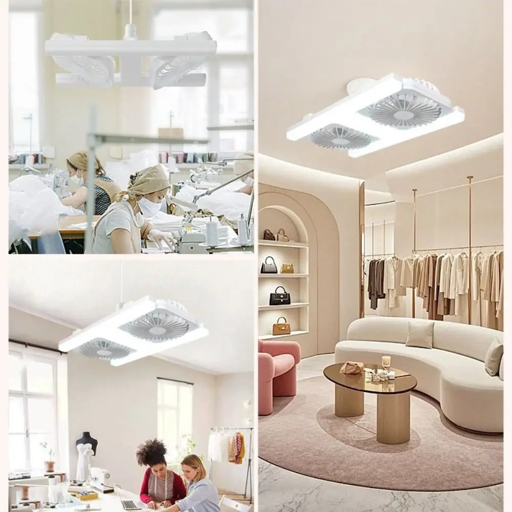 60W E27 LED Ceiling Fan – Silent Double Blade & Dimmable Light LED Ceiling Fan Axl