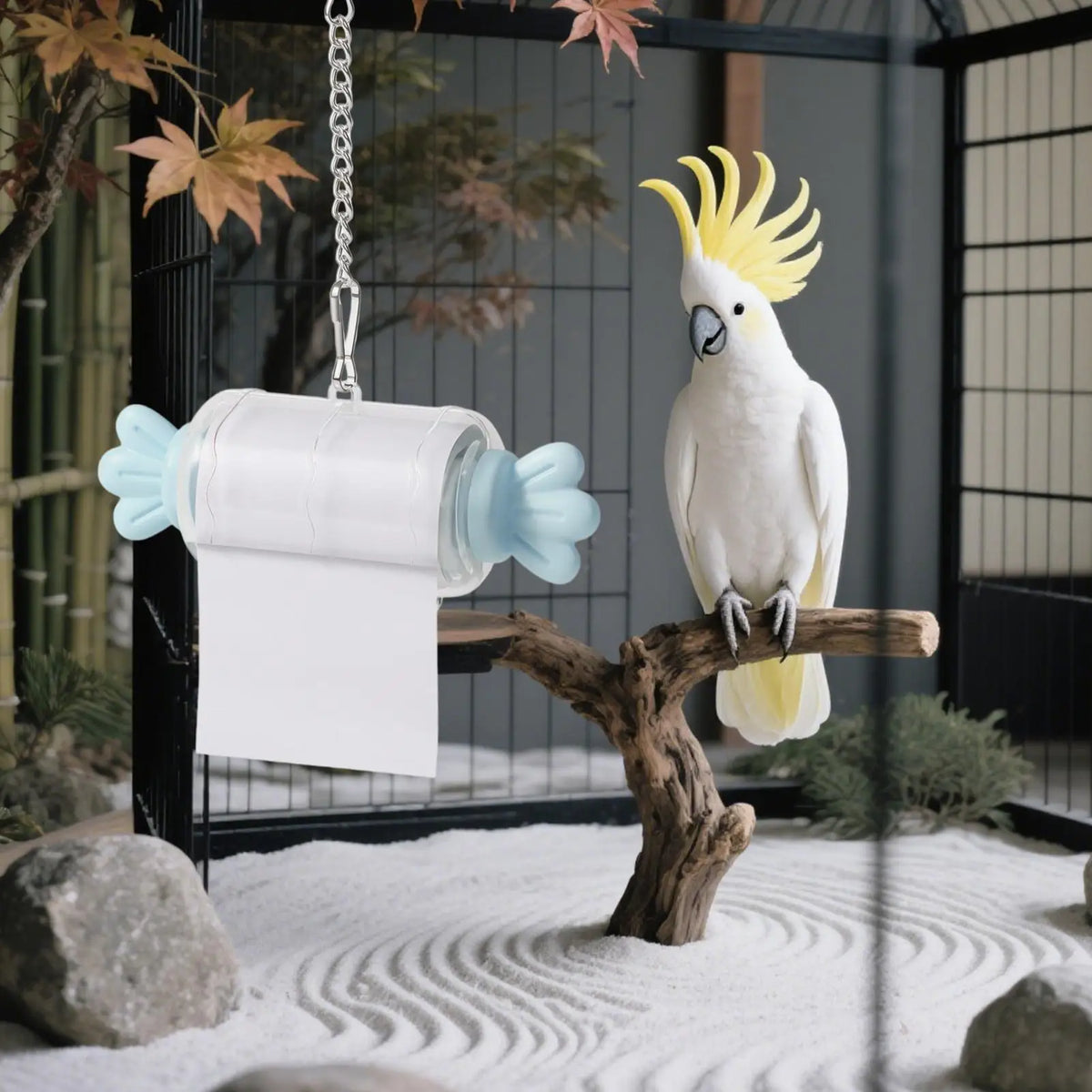 Candy Shape Parrot Shredding Toy – Cockatiel, Conure & Finch Bird Shredding Toy Axl Red