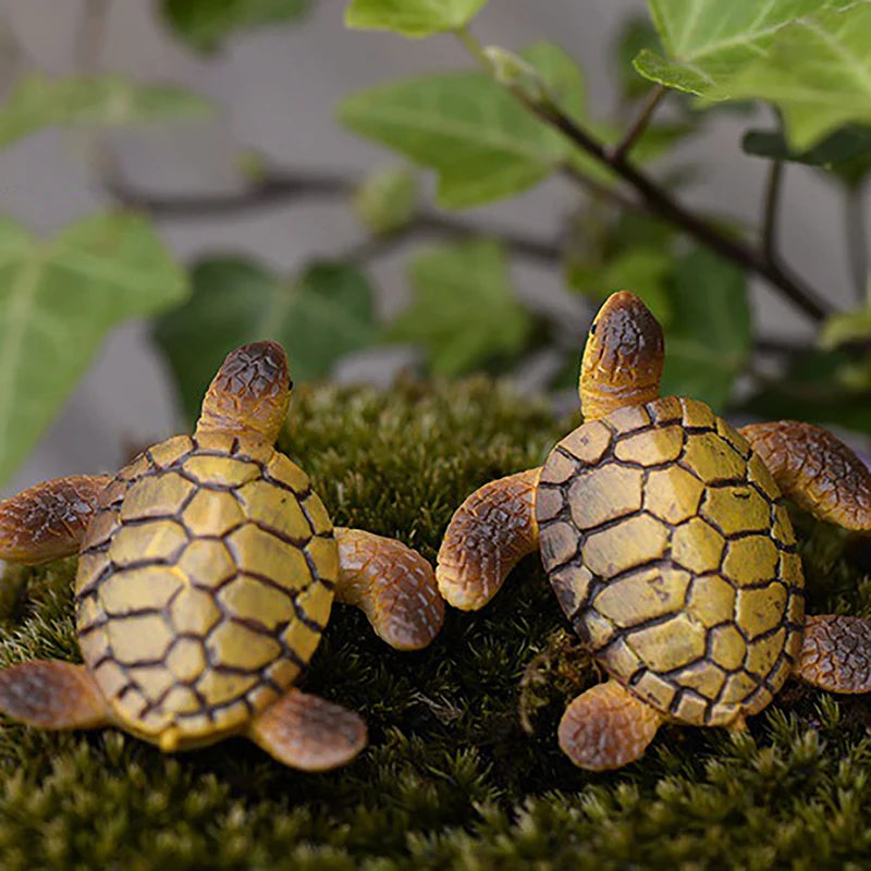 Mini Sea Turtle Resin Ornament – Aquarium & Home Decor Resin Figurine Axl