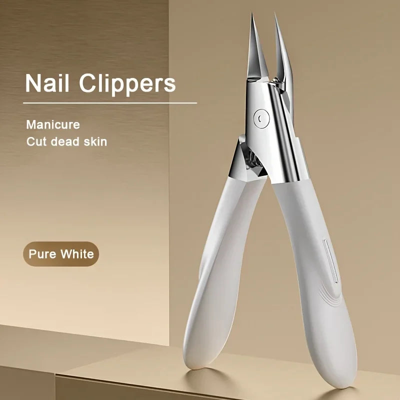 Professional Toenail Clipper – Stainless Steel Thick Nail Cutter Toenail Clipper Axl Pure White-1pc