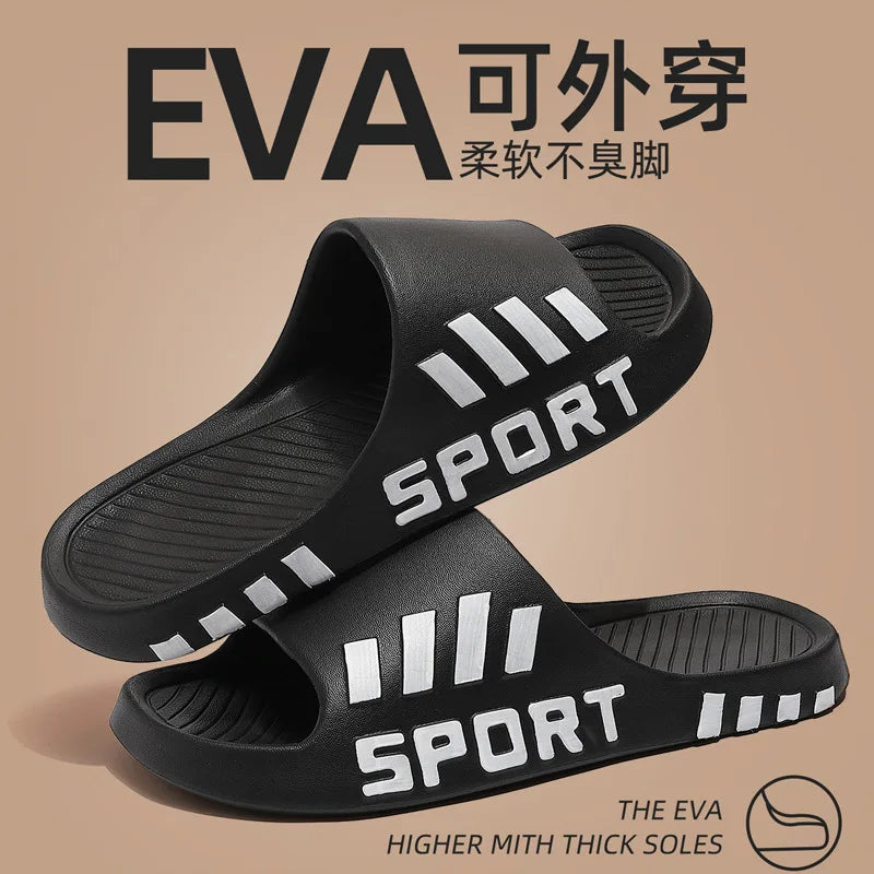 Men's Thick Sole Non-Slip EVA Slides | Beach & Shower Slippers Men's Slides Axl