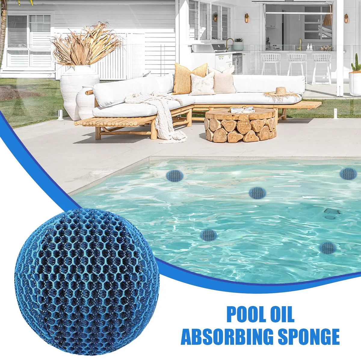Hot Tub Scum Absorber Ball – Reusable Oil Skimmer for Spa & Pool Pool Scum Absorber Axl