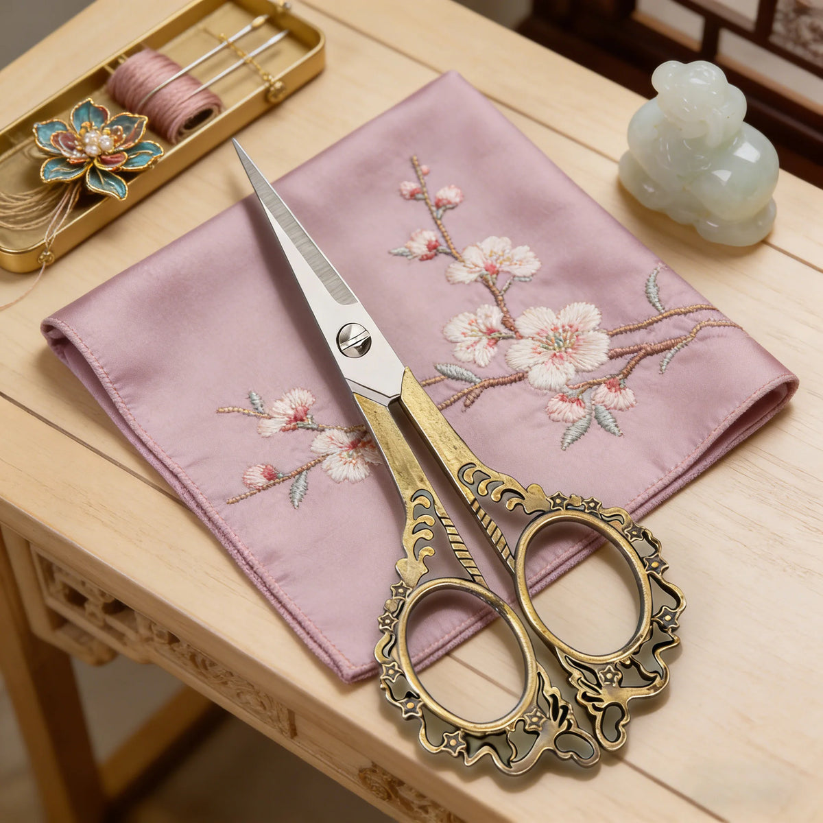 Vintage Stainless Steel Sewing Scissors – Embroidery & Tailor Sewing Scissors Axl Scissors-Bronze