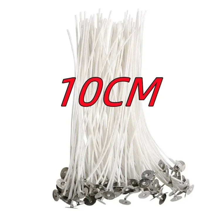100pc Pure Cotton Candle Wicks – DIY Tealight & Floating Candles Candle Making Wicks Axl 10CM