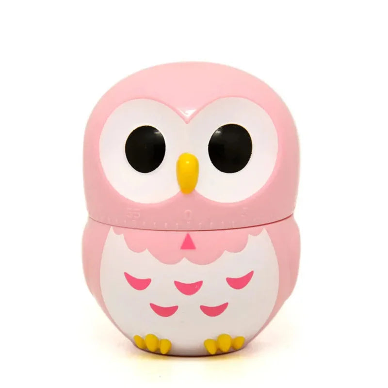 Cartoon Owl Mechanical Kitchen Timer – Cooking & Baking Mechanical Kitchen Timer Axl Pink