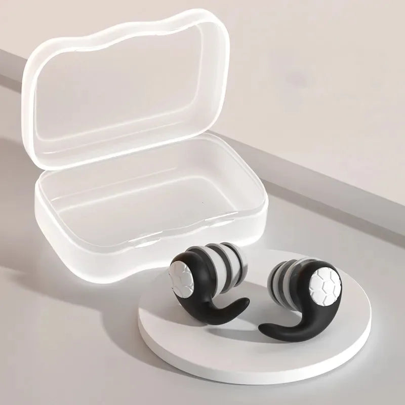Silicone Noise Reducing Earplugs – Sleep, Swim & Work Silicone Earplugs Axl black-L