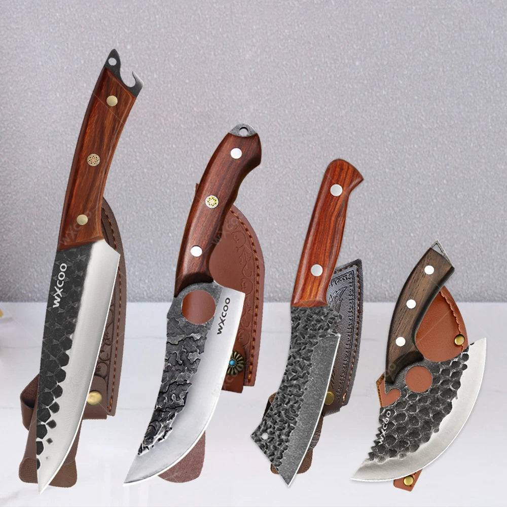 Stainless Steel Boning Knife with Sheath – Sharp Multipurpose Chef Knife Boning Knife Axl Set E 4pcs