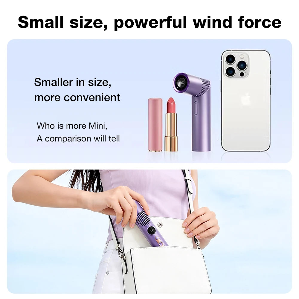3-in-1 Lipstick Mini Fan – 100 Speeds, Neck & Desk Portable Portable Mini Fan Axl