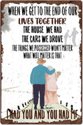 Vintage Couple Tin Sign – Heartfelt Metal Wall Art 8x12" Metal Wall Sign Axl AECH04-14227