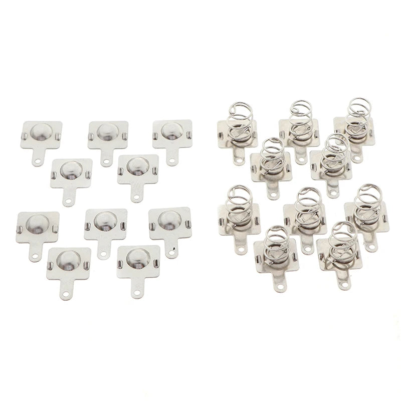 10 Pairs AA AAA Battery Spring Contact Replacement Plates – Metal Battery Contact Plates Axl