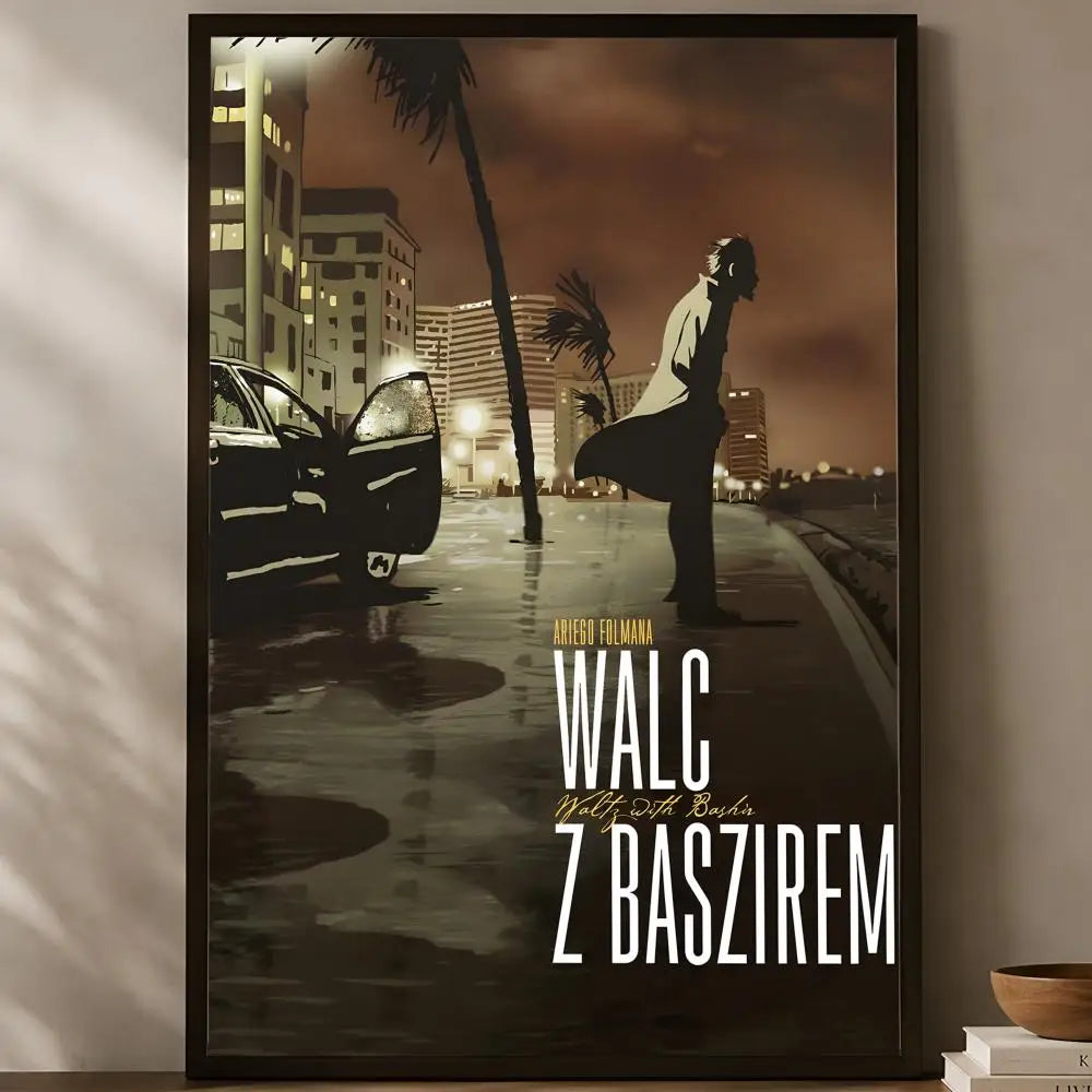Waltz With Bashir Movie Poster – HD Self-Stick PVC Wall Art Movie Wall Poster Axl White04 60X90cmNoframe