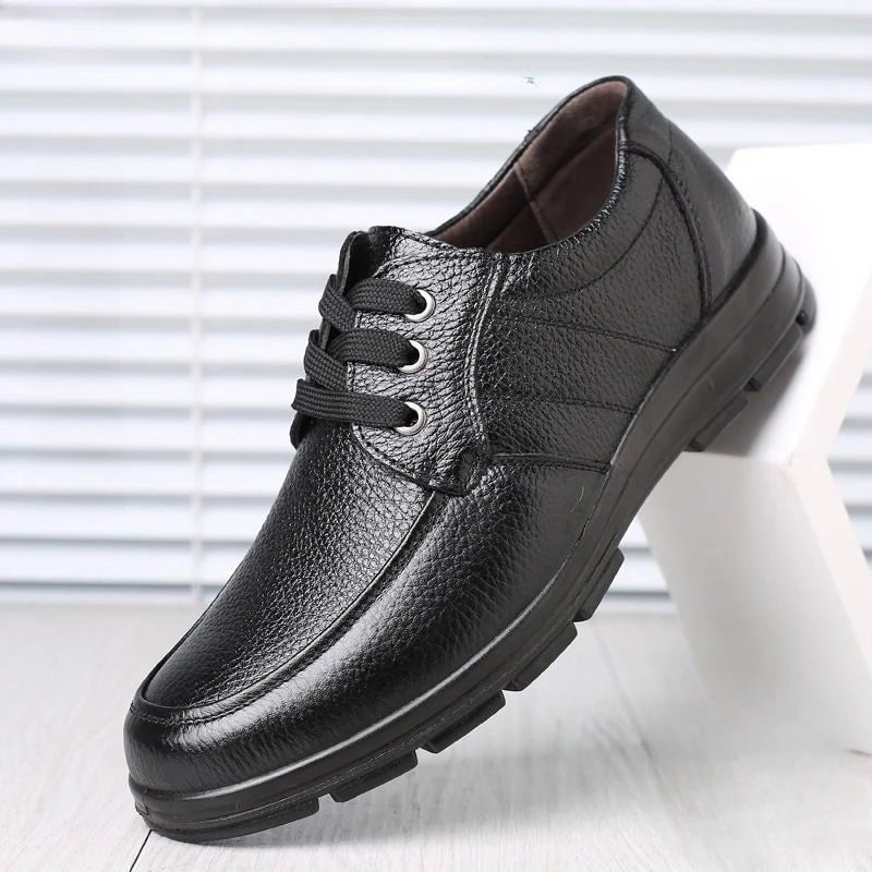 YBQJOO Men's Genuine Leather Loafers | Casual Work Shoes Men's Leather Loafers Axl