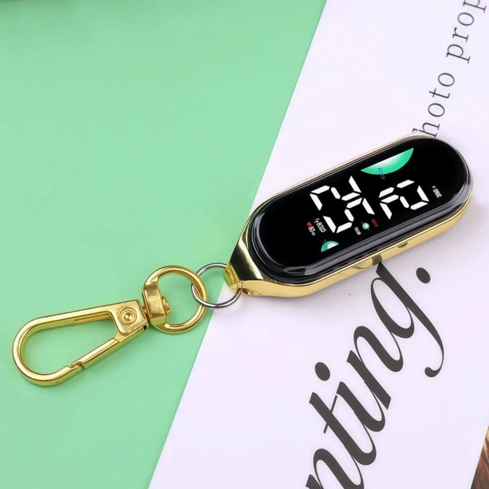 LED Digital Hanging Pocket Watch with Night Light Display Digital Pocket Watch Axl A-Gold