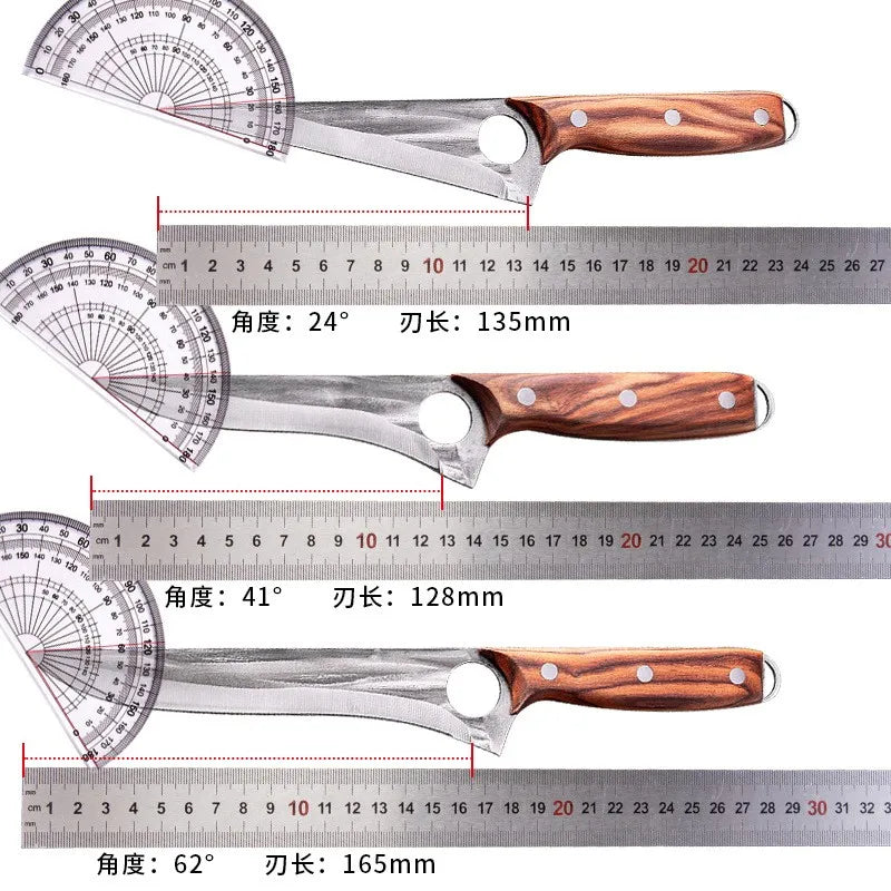Forged Chef Knife Set – 5Cr15MoV Steel Boning & Cleaver Knives Kitchen Knife Set Axl