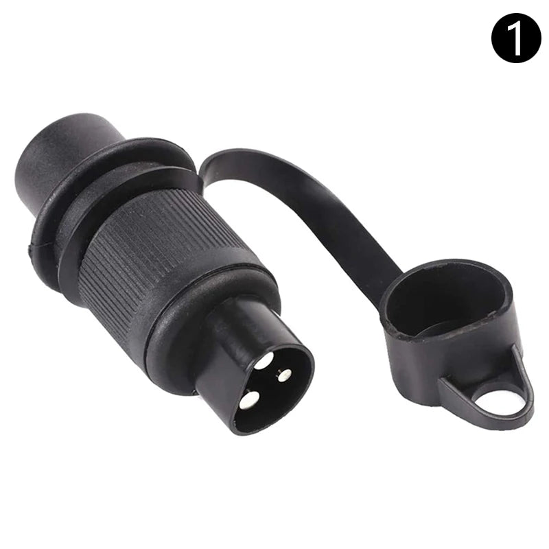 3-Pin Trailer Socket & Connector 12V | DIN Caravan Truck Plug Trailer Connector Axl N1