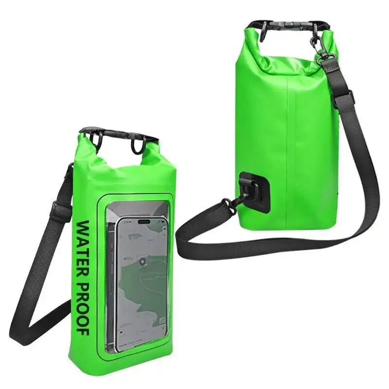 2L PVC Waterproof Dry Bag & Phone Case for Water Sports Waterproof Dry Bag Axl Green