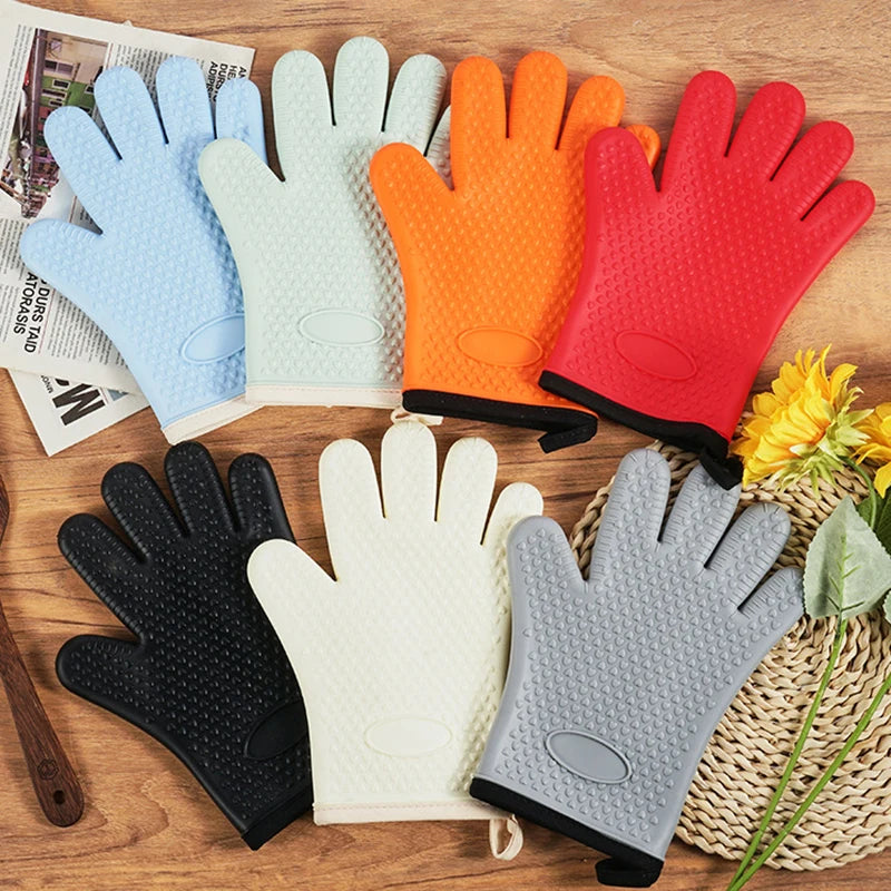 Silicone Oven Gloves – Heat Resistant Non-Slip Kitchen Mitts Silicone Oven Mitts Axl