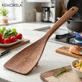 KEMORELA Wooden Non-Stick Cooking Shovel – BBQ & Baking Wooden Cooking Spatula Axl 1PCS