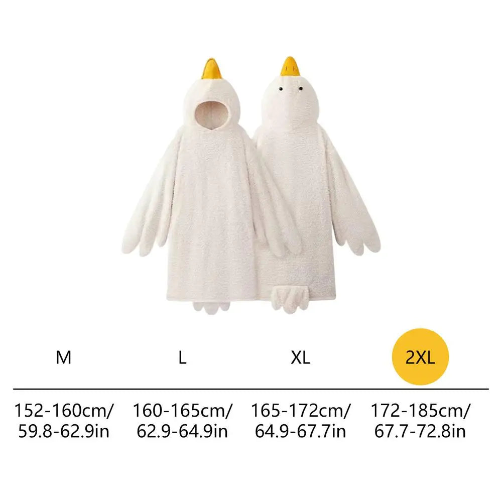 Goose Wearable Blanket Hoodie – Oversized Fleece Sweatshirt Wearable Blanket Hoodie Axl White Xxl