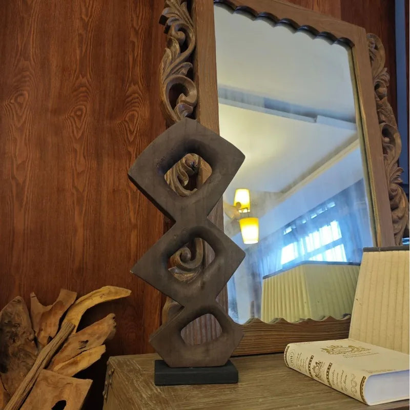 Solid Wood Figurines – Modern Minimalist Desktop Ornaments Wood Figurines Axl