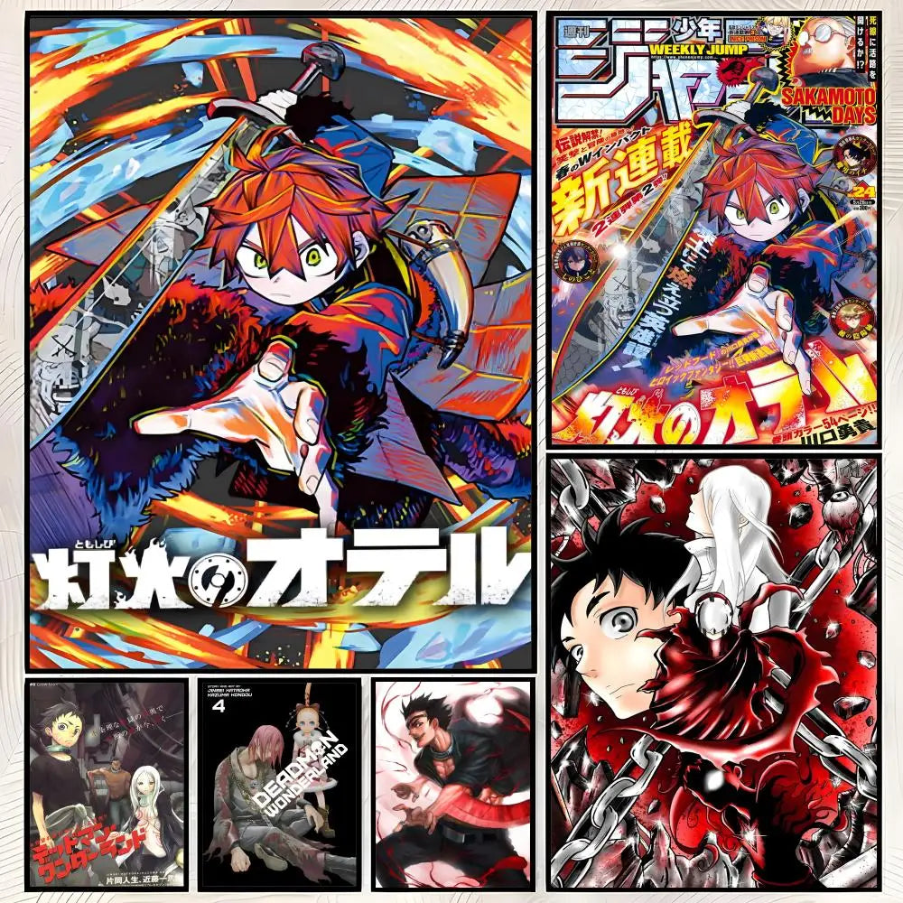 Deadman Wonderland Anime HD PVC Self-Stick Wall Poster Anime Wall Poster Axl