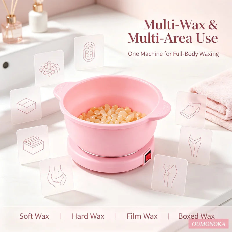Oumonoka Wax Heater – Food-Grade Silicone Depilatory Pot Wax Heater Machine Axl