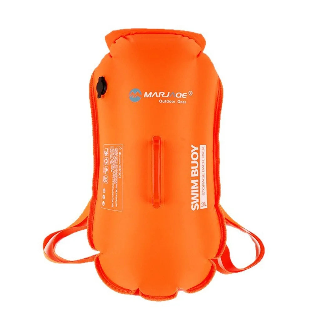Swimming Buoy Backpack – Waterproof Float Bag 28L & 35L Swimming Buoy Bag Axl Orange-28L