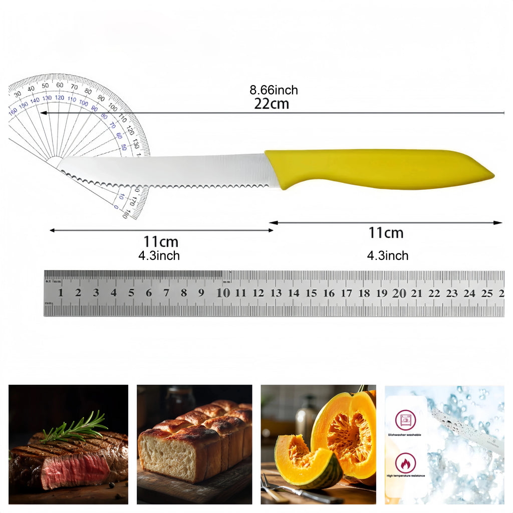 5-Piece Stainless Steel Serrated Kitchen Knife Set Kitchen Knife Set Axl