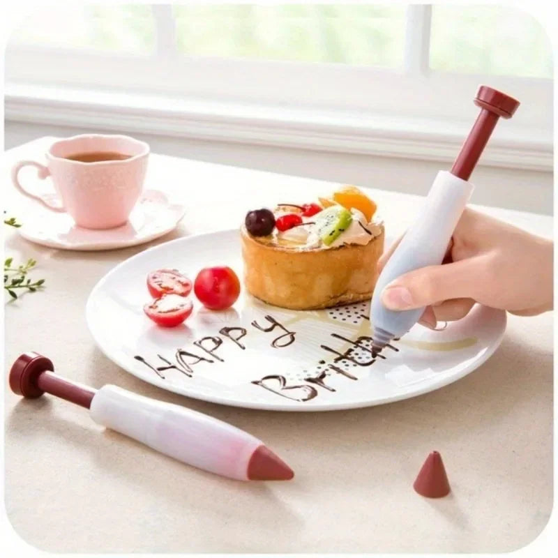 Silicone Chocolate Writing Pen – Cake & Pastry Decorating Tool Cake Decorating Pen Axl