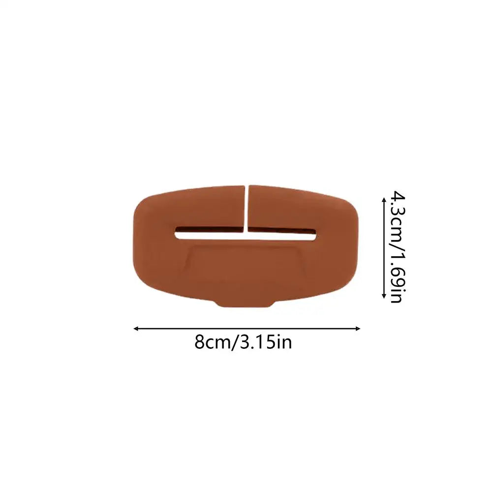 Silicone Seat Belt Buckle Cover Anti-Scratch Protector 4 Pack Seat Belt Accessory Axl Brown
