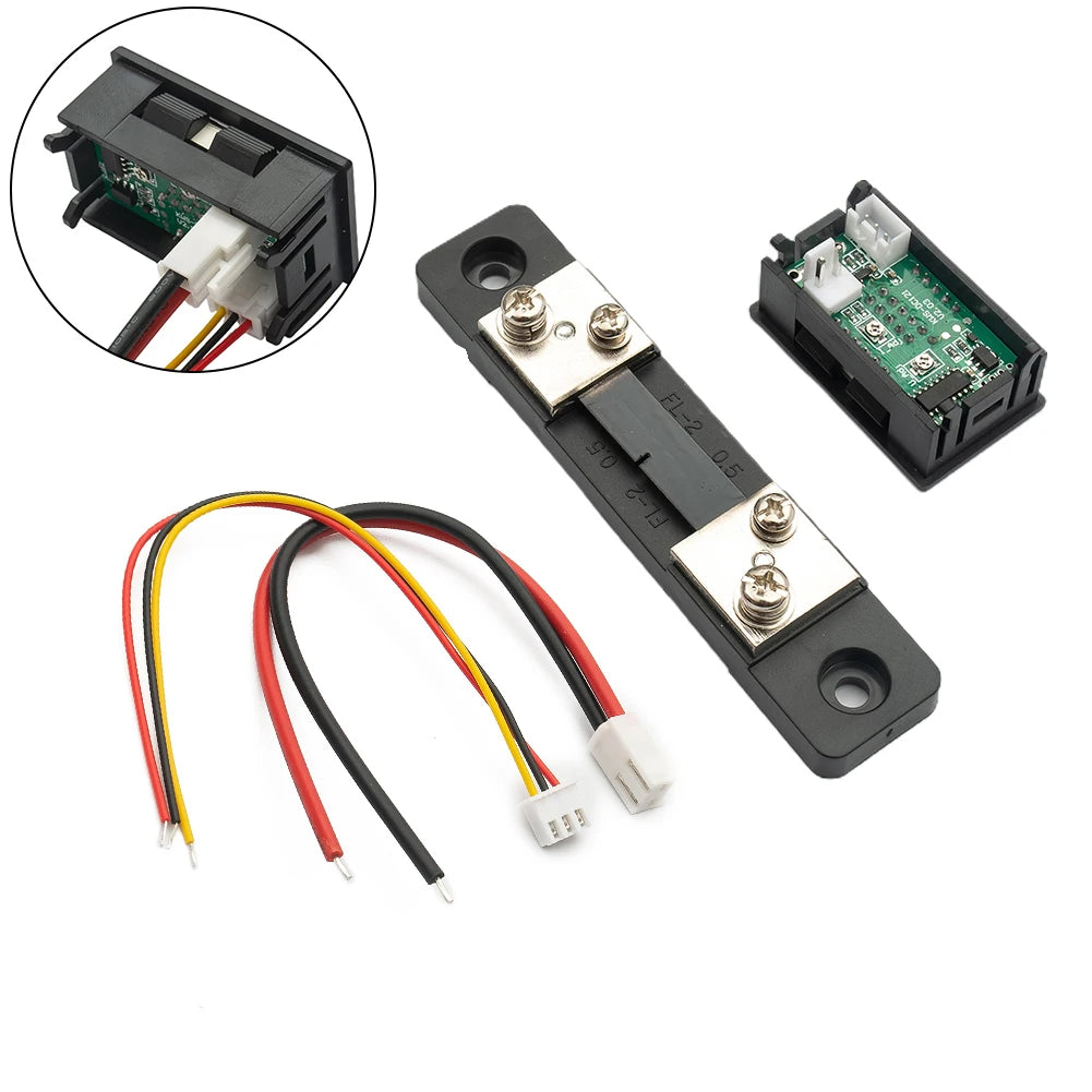 DC Digital Voltmeter Ammeter 10A/50A/100A LED Display 0-100V Digital Panel Meter Axl