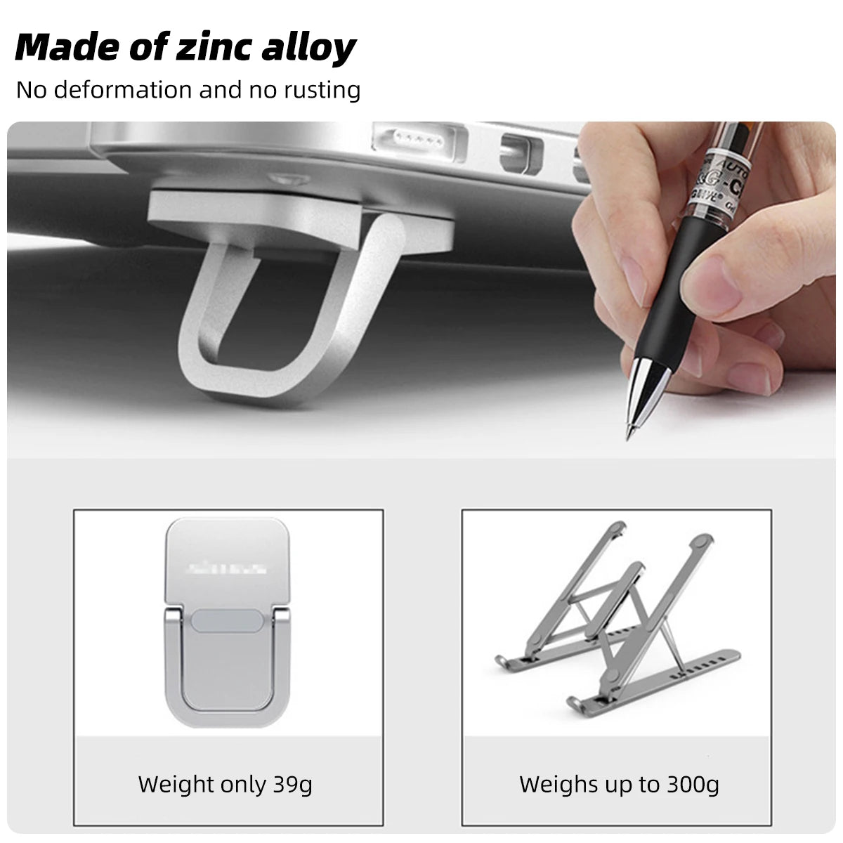 Ultra-Thin Foldable Laptop Stand – Portable Ergonomic Riser Laptop Stand Axl